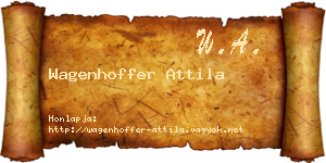 Wagenhoffer Attila névjegykártya