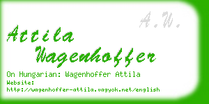 attila wagenhoffer business card